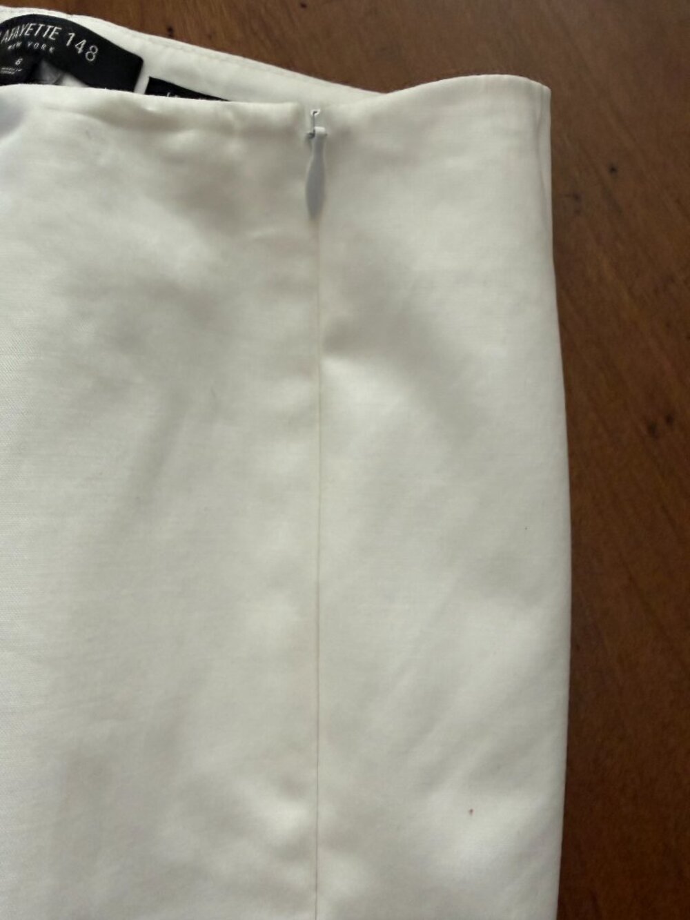 Lafayette 148 New York Lexington Cropped Pant (White, Size 6) - Picture 7 of 8